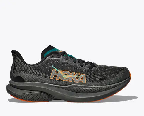 Zapatilla Hoka Mach 6 Color Black / Electric Tangerine - Ataneas