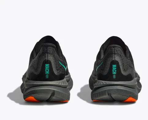 Zapatilla Hoka Mach 6 Color Black / Electric Tangerine - Ataneas