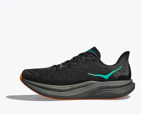 Zapatilla Hoka Mach 6 Color Black / Electric Tangerine - Ataneas