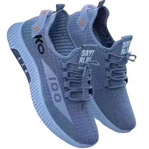 Zapatillas Deportivas Hombre Color Gris con Malla Transpirable y Suela Ergonómica para Running y Actividad Diaria