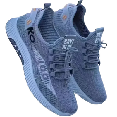 Zapatillas Deportivas Hombre Color Gris con Malla Transpirable y Suela Ergonómica para Running y Actividad Diaria