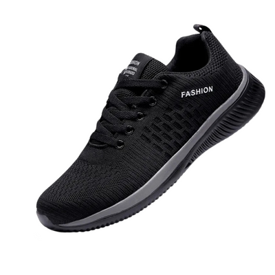 Zapatillas Deportivas Hombre Negras con Malla Transpirable y Suela Ergonómica para Entrenamiento y Caminatas