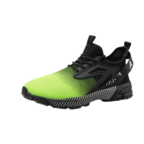 Zapatillas Deportivas Hombre Verdes y Negras con Malla Transpirable y Suela de Alto Agarre para Entrenamiento y Outdoor
