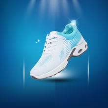Cargar imagen en el visor de la galería, Zapatillas Deportivas Mujer Blancas y Azul Celeste con Malla Transpirable y Suela con Cámara de Aire para Correr y Gimnasio