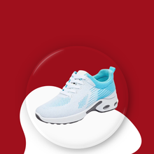 Cargar imagen en el visor de la galería, Zapatillas Deportivas Mujer Blancas y Azul Celeste con Malla Transpirable y Suela con Cámara de Aire para Correr y Gimnasio