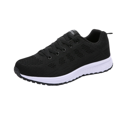 Zapatillas Deportivas Mujer Negras con Malla Transpirable y Suela Amortiguada para Running y Fitness
