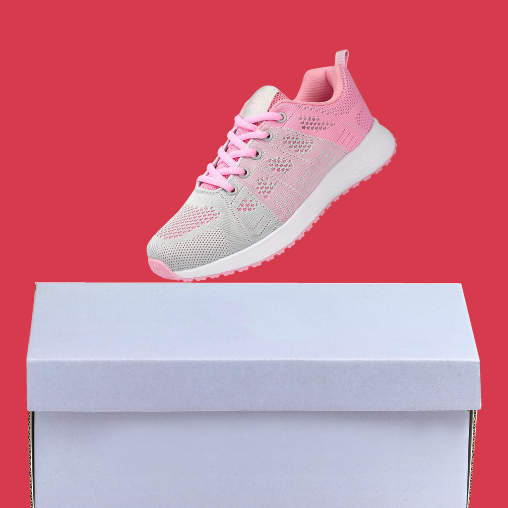 Zapatillas Deportivas Mujer Rosa y Gris con Malla Transpirable y Suela Amortiguada para Correr y Entrenar