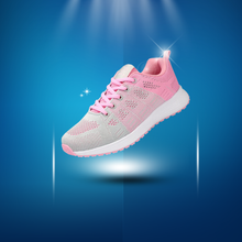 Cargar imagen en el visor de la galería, Zapatillas Deportivas Mujer Rosa y Gris con Malla Transpirable y Suela Amortiguada para Correr y Entrenar