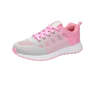 Zapatillas Deportivas Mujer Rosa y Gris con Malla Transpirable y Suela Amortiguada para Correr y Entrenar