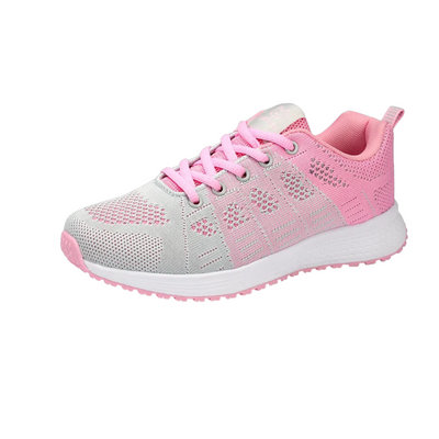Zapatillas Deportivas Mujer Rosa y Gris con Malla Transpirable y Suela Amortiguada para Correr y Entrenar
