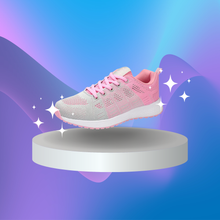 Cargar imagen en el visor de la galería, Zapatillas Deportivas Mujer Rosa y Gris con Malla Transpirable y Suela Amortiguada para Correr y Entrenar