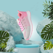 Cargar imagen en el visor de la galería, Zapatillas Deportivas Mujer Rosa y Gris con Malla Transpirable y Suela Amortiguada para Correr y Entrenar