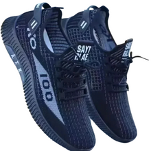 Cargar imagen en el visor de la galería, Zapatillas Hombre Negras con Malla Transpirable Ligeras y Cómodas para Uso Diario y Caminatas