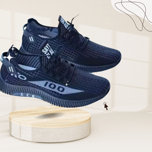 Cargar imagen en el visor de la galería, Zapatillas Hombre Negras con Malla Transpirable Ligeras y Cómodas para Uso Diario y Caminatas