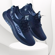 Cargar imagen en el visor de la galería, Zapatillas Hombre Negras con Malla Transpirable Ligeras y Cómodas para Uso Diario y Caminatas