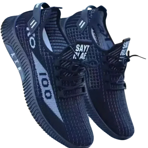 Zapatillas Hombre Negras con Malla Transpirable Ligeras y Cómodas para Uso Diario y Caminatas