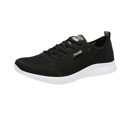 Zapatillas Unisex Negras con Malla Transpirable y Suela Antideslizante para Running y Uso Diario