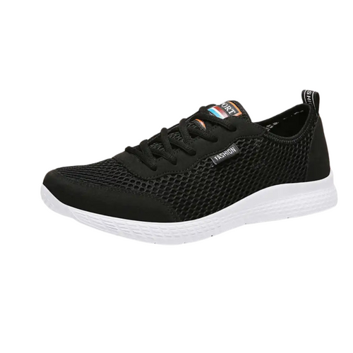 Zapatillas Unisex Negras con Malla Transpirable y Suela Antideslizante para Running y Uso Diario